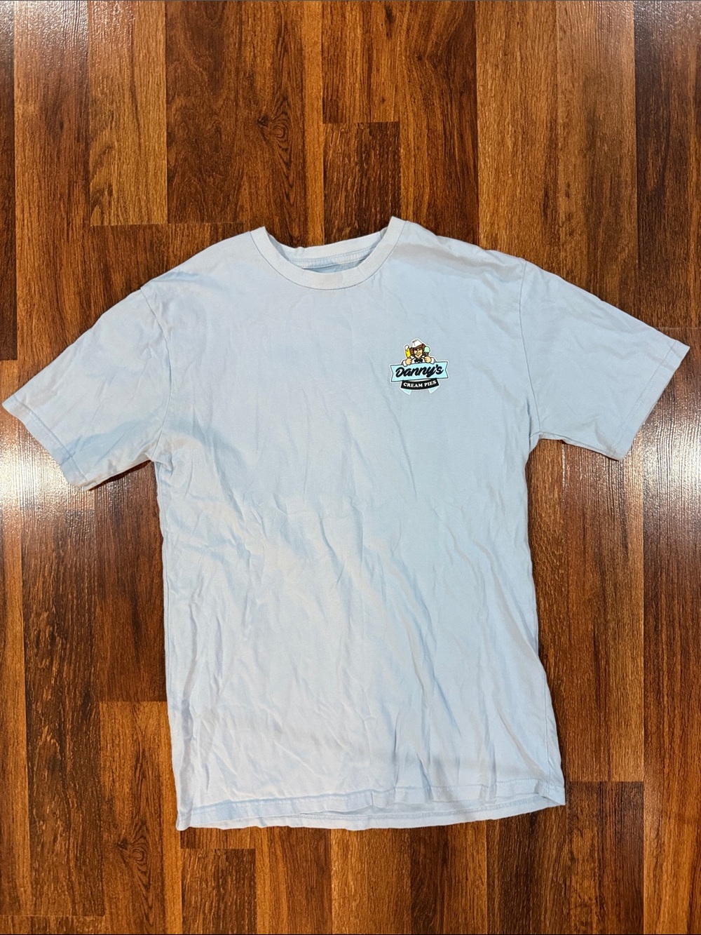 Danny Duncan Light Blue Graphic Crewneck T-Shirt for Men